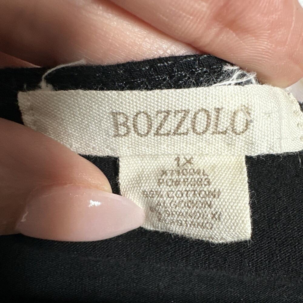 Bozzolo Black Lace Trim Cami Tank Top Spaghetti Strap Y2K Coquette Goth Size 1X - Picture 6 of 7